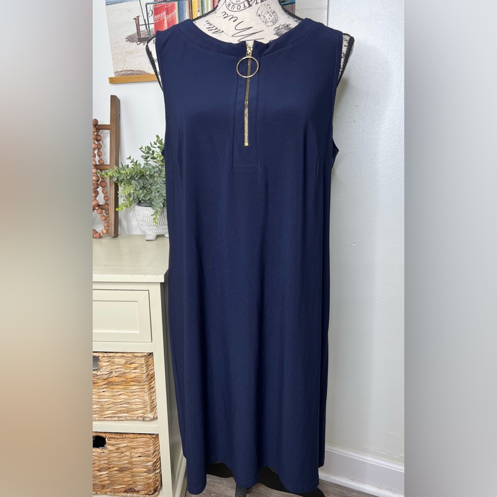 MSK Navy Sleeveless Dress